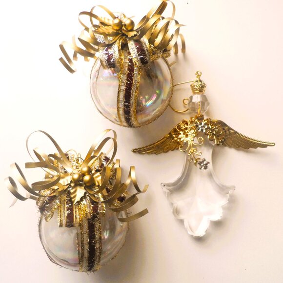 Vintage Christmas glass ornaments 3pcs., - $16 - Picture 7 of 9